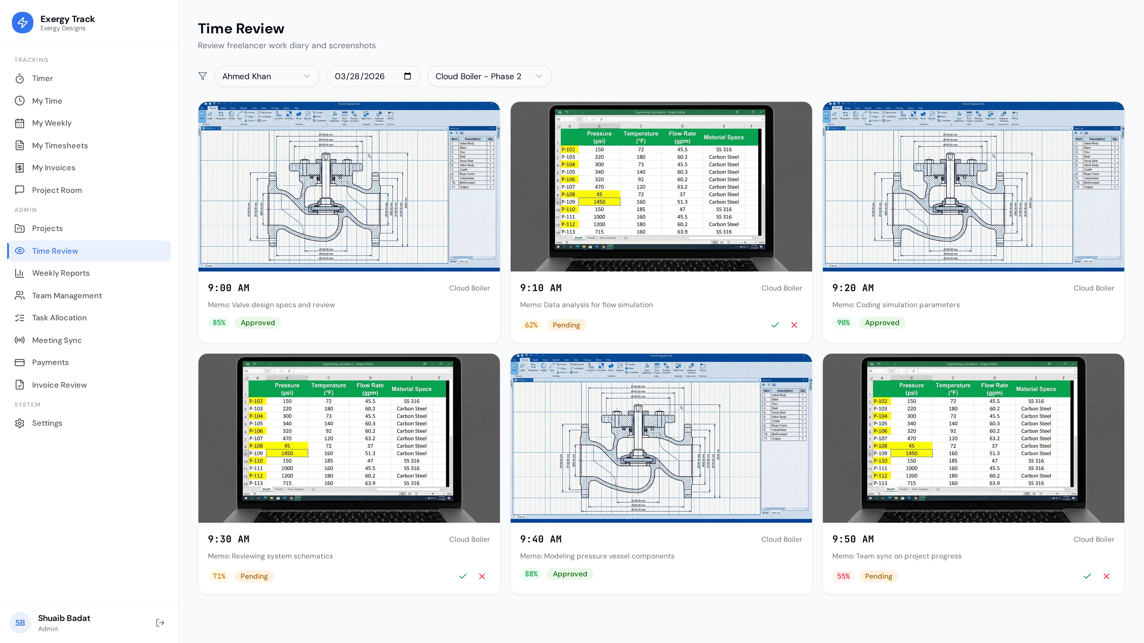 Exergy Track time review